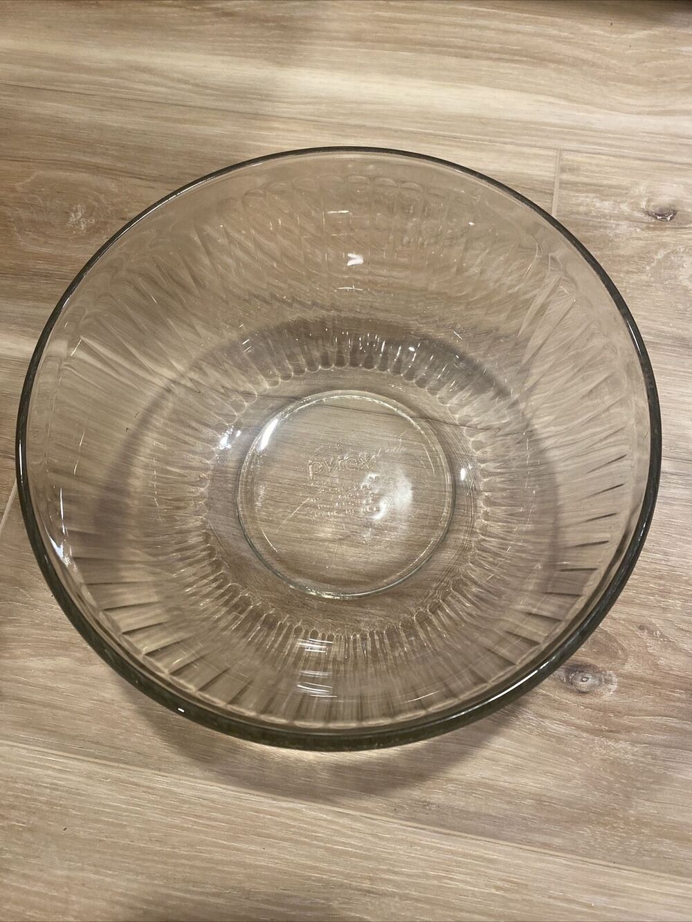 Pyrex Clear Glass 8.5” Ribbed Bowl 10 Cup 2.5 L #7403-S